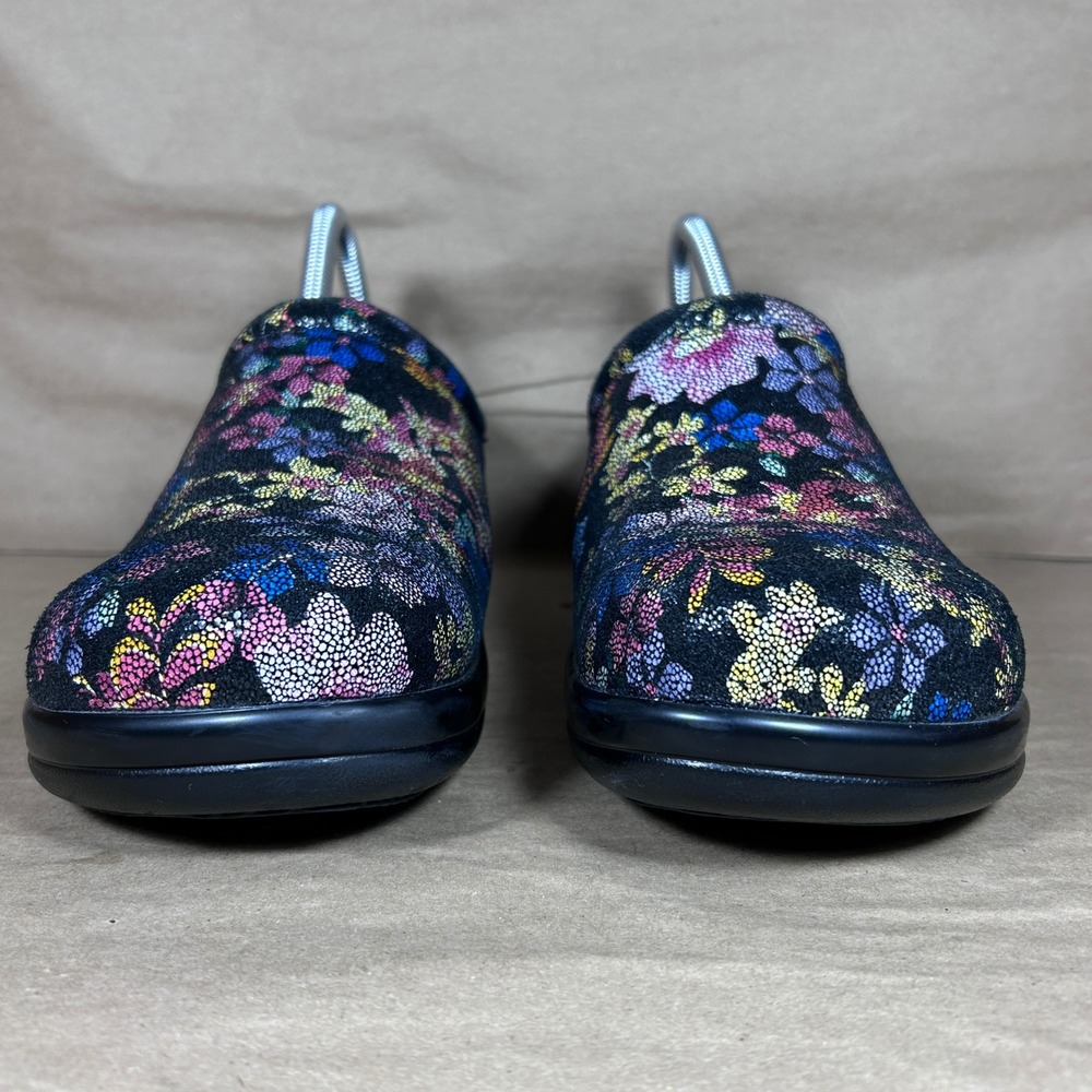 Alegria Kay Bloomies Floral Leather Clogs Mules Multi Color Womens US 10-10 1/2 - Picture 3 of 10